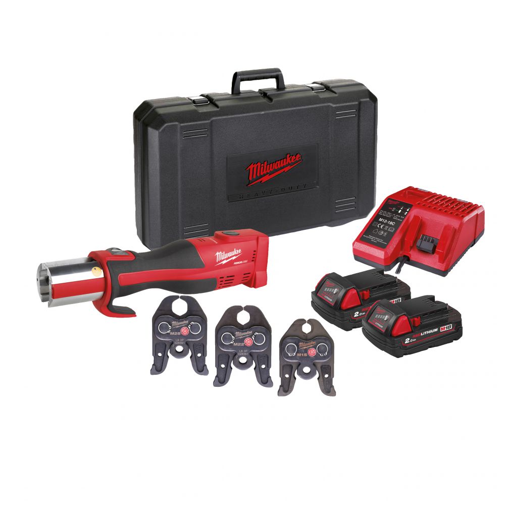 Milwaukee - Bürstenloses Akku-Presswerkzeug M18 Force Logic (M18 BLHPT-202C GEBERIT MAPRESS SET) 